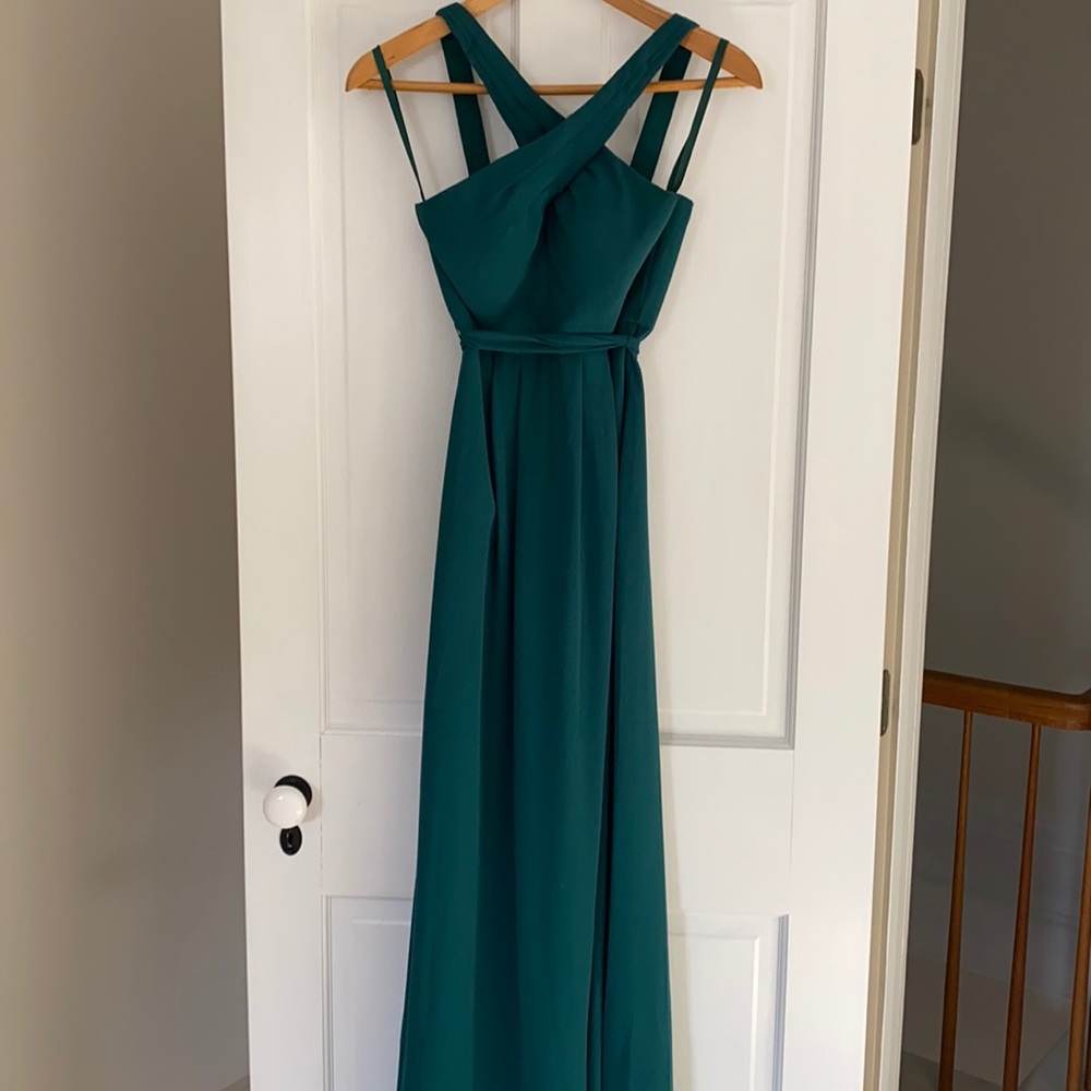 Emerald green bridesmaid dress